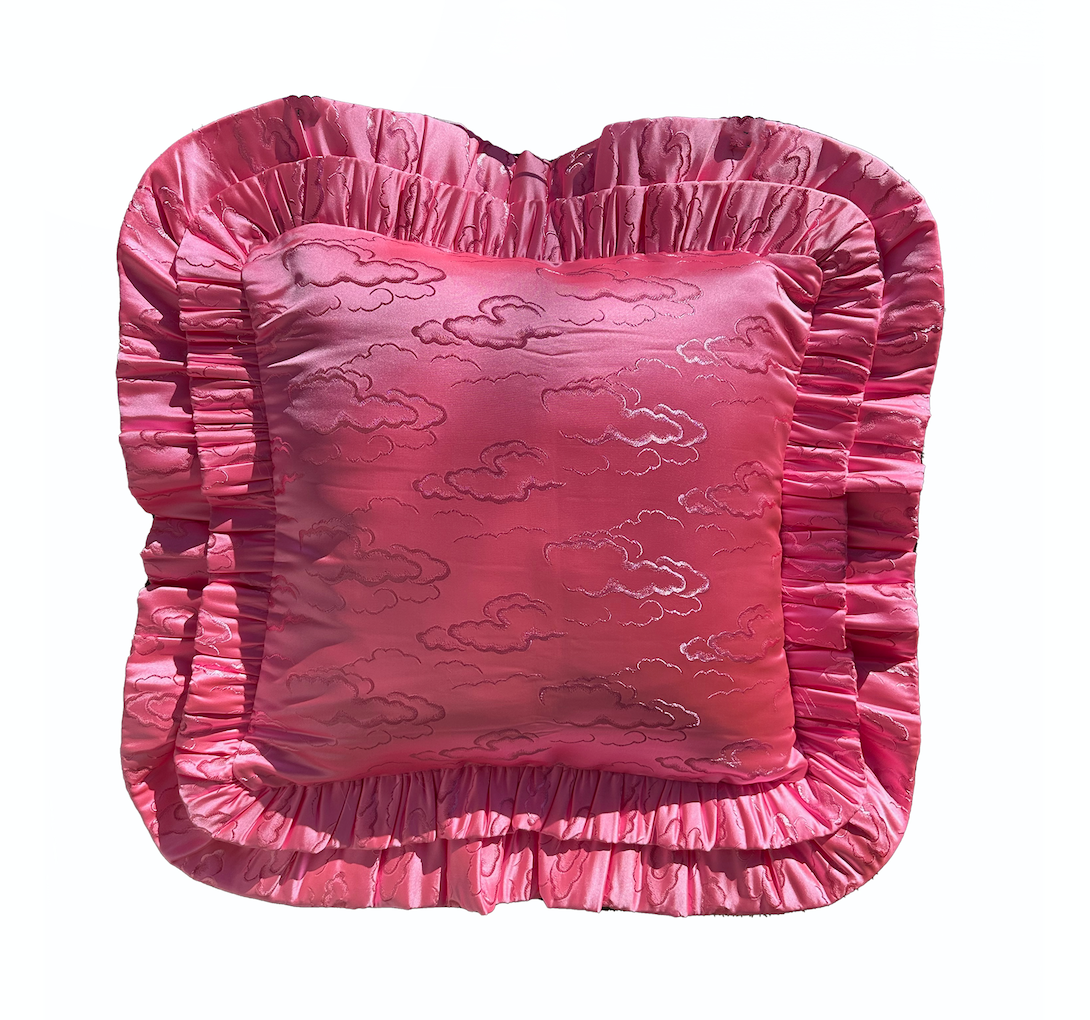 Pink Cloud Jacquard Pillow