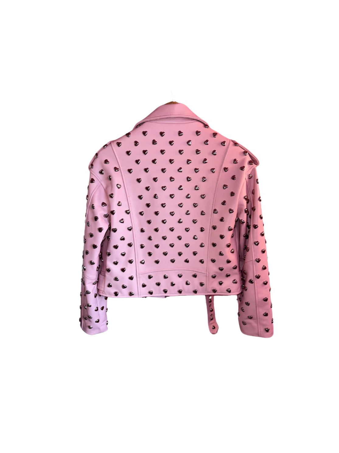 Bucklehunny Luxe Heart Rivet Sheepskin Jacket