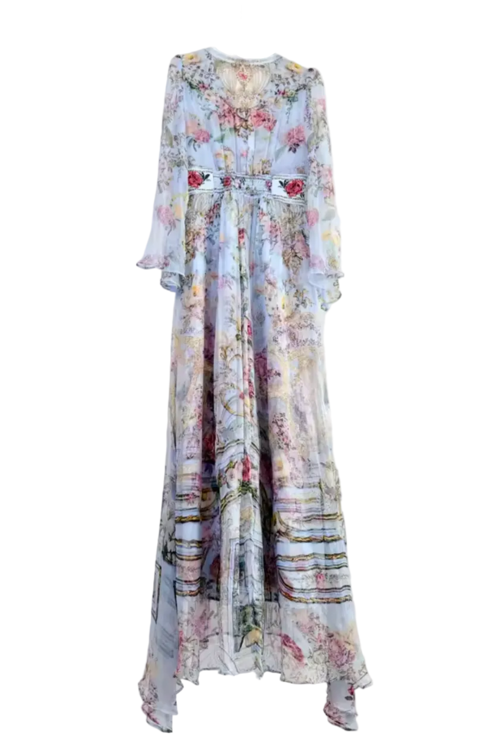 Floral dress on a white background
