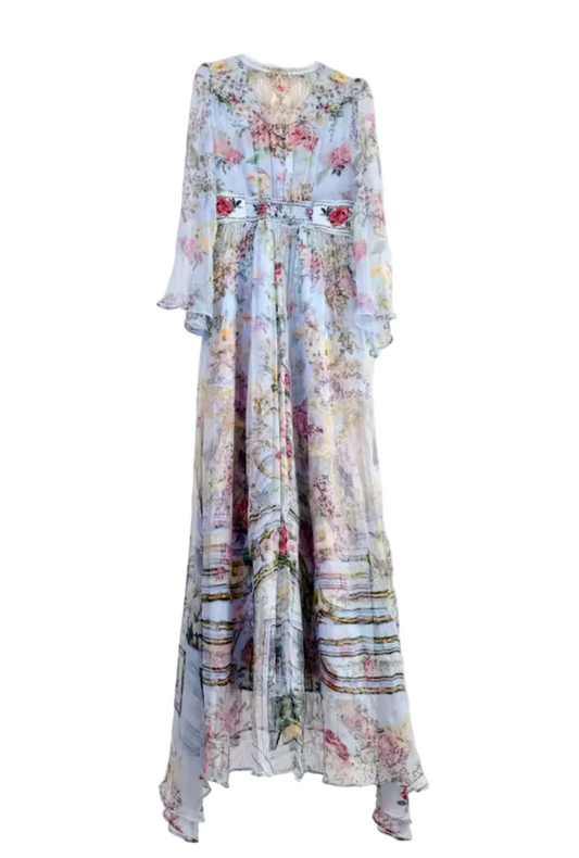 Floral dress on a white background