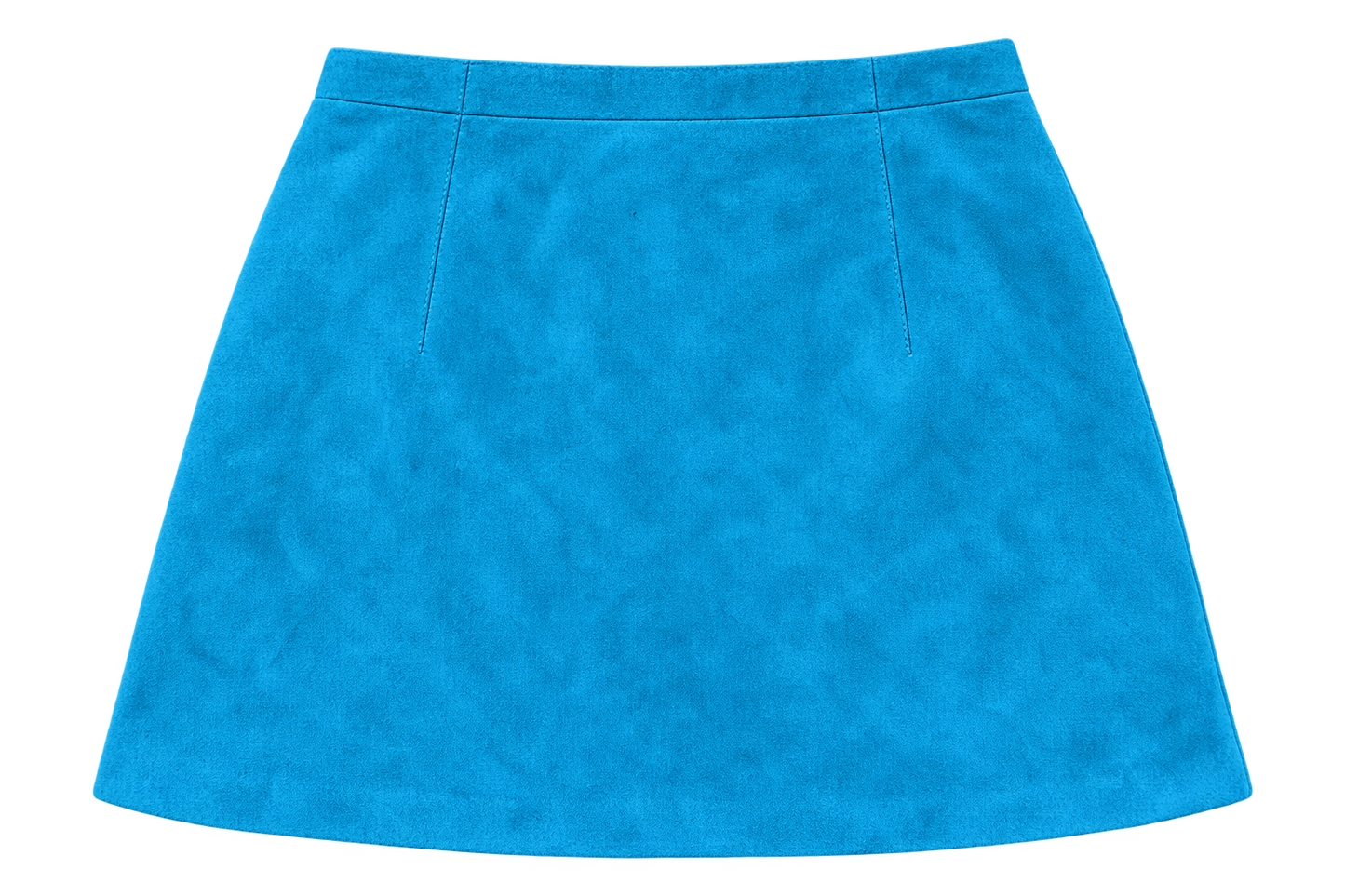 Let's Go to Paris in the Fall - Skirt Genuine Blue Suede (part of a set)