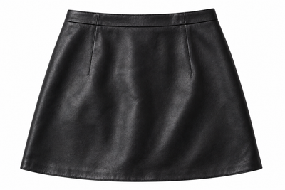 Let's Go to Paris in the Fall - Skirt Genuine Sheepskin Leather (part of a set)