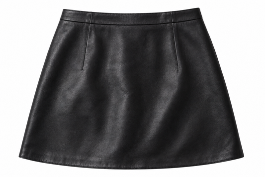 Let's Go to Paris in the Fall - Skirt Genuine Sheepskin Leather (part of a set)