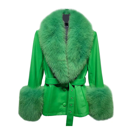 brat'green'leather'jacket'with'fur