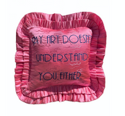 My Art Doesn't Understand You, Either Pink Cloud Jacquard Pillow