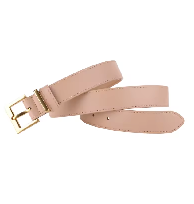 Beige Leather Belt