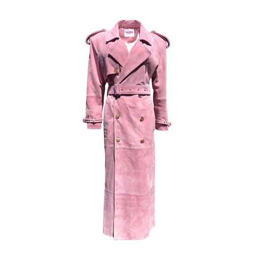 Pursche Pilates Princess Pink Suede Silhouette Coat
