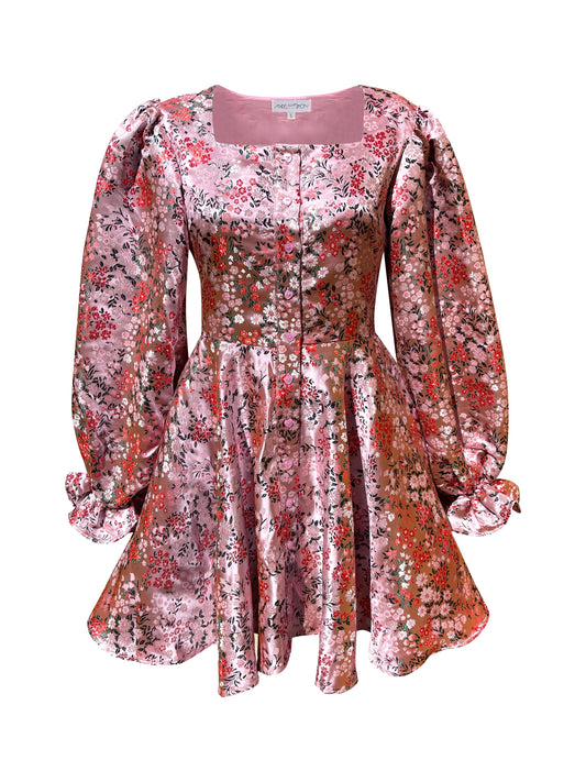 ABBA in Pussy Pink Floral Jacquard
